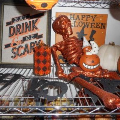 Lot 408 - Metro Rack Full of Halloween Decorations (Rack is included)