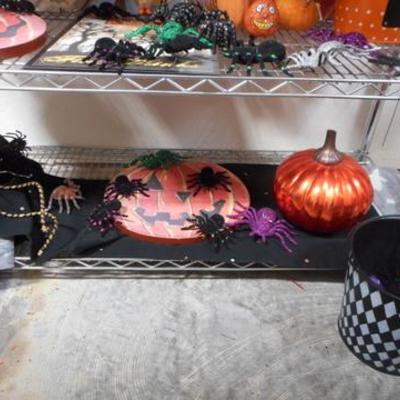 Lot 408 - Metro Rack Full of Halloween Decorations (Rack is included)