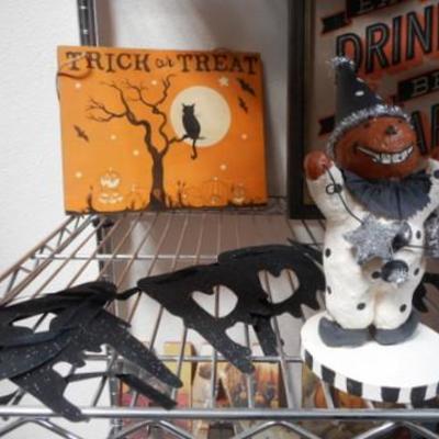 Lot 408 - Metro Rack Full of Halloween Decorations (Rack is included)
