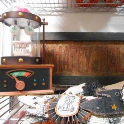 Lot 408 - Metro Rack Full of Halloween Decorations (Rack is included)