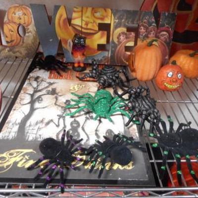 Lot 408 - Metro Rack Full of Halloween Decorations (Rack is included)
