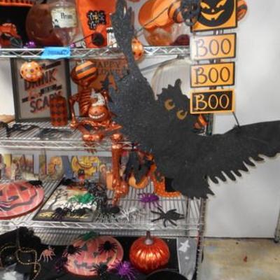 Lot 408 - Metro Rack Full of Halloween Decorations (Rack is included)