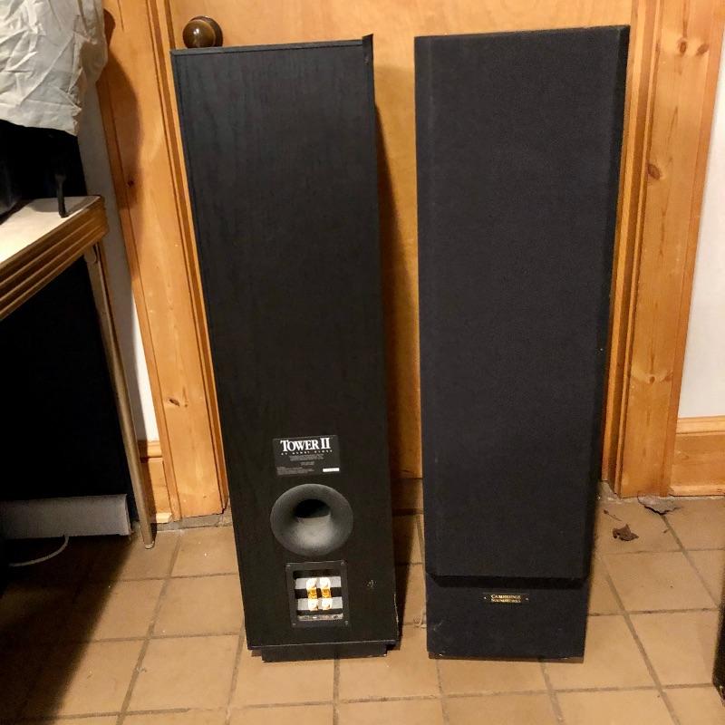 Lot 275 Pair of Cambridge Soundworks Tower II Speakers