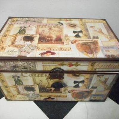 Lot 689 - Travel Trunk w/ Decor. Items