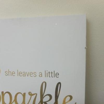 Lot 691 -Fashionista - "Coco Made Me Do It" & "Sparkle" Wall Signs