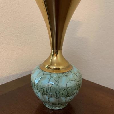 Delft vase with brass