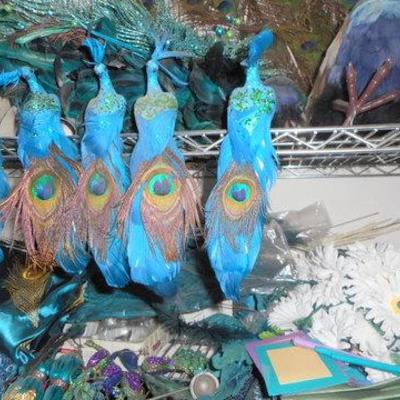 Lot 780 - Colorful Peacock Decorations