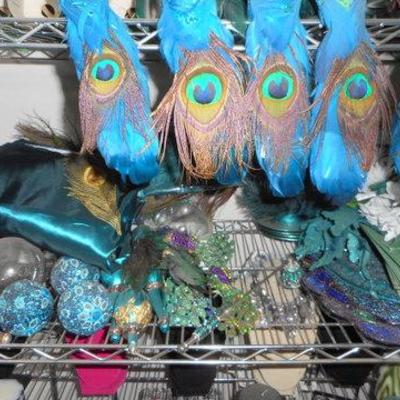 Lot 780 - Colorful Peacock Decorations