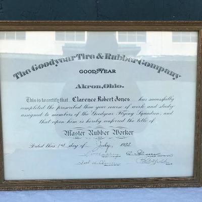 #145 - Antique Goodyear Philippines Master Rubber Worker Certificate and Photo Album