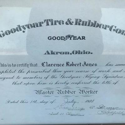 #145 - Antique Goodyear Philippines Master Rubber Worker Certificate and Photo Album