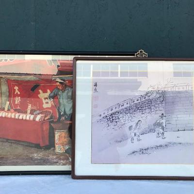 #46 - Francis H. Beaugureau Signed "The Chestnut Vendor" Print 1964 and Asian At Print