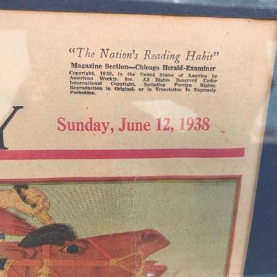 #24 - Pre 1940's Set of 6 "The American Weekly" Beautiful Framed Covers