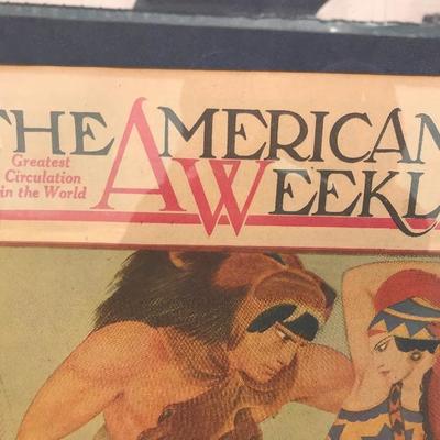 #24 - Pre 1940's Set of 6 "The American Weekly" Beautiful Framed Covers