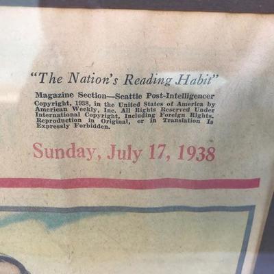 #24 - Pre 1940's Set of 6 "The American Weekly" Beautiful Framed Covers