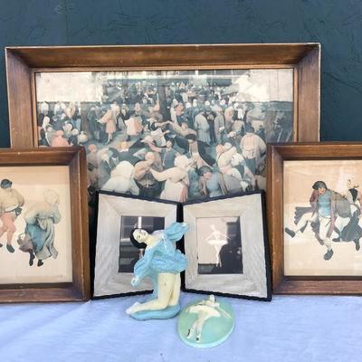 #150 - Collection of Antique Dance-Themed Art