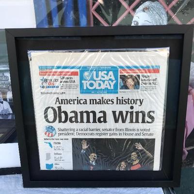 #45 - Collection of Framed Memorabilia and Art