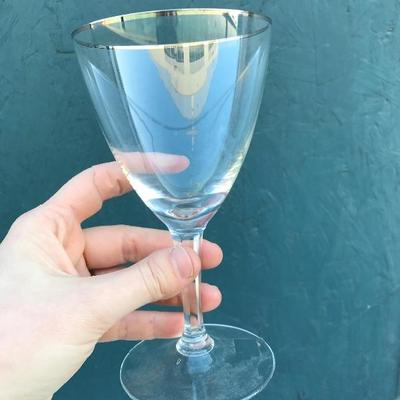 #25 - Collection of 15 Silver Rimmed Wine Glasses