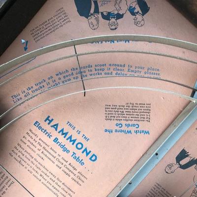 #156 - Vintage HAMMOND Electric Bridge Table