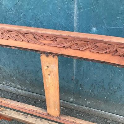 #76 - Antique Carved Wood Settee and Chair Frames