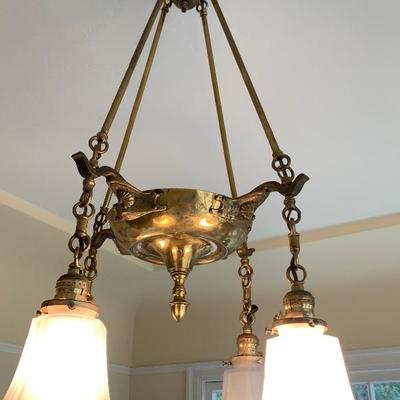 Brass chandelier 