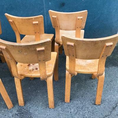 #74 Children's THONET Maple Bentwood Chairs - Set C