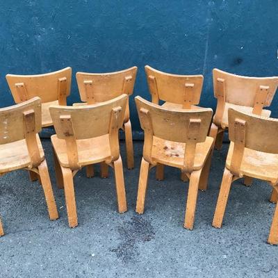 #74 Children's THONET Maple Bentwood Chairs - Set C