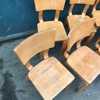 #74 Children's THONET Maple Bentwood Chairs - Set C