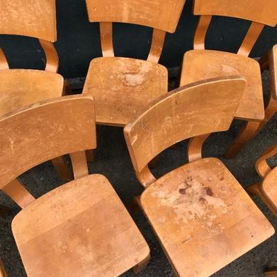 #74 Children's THONET Maple Bentwood Chairs - Set C