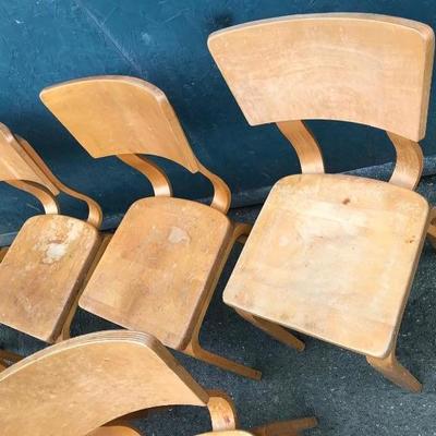 #74 Children's THONET Maple Bentwood Chairs - Set C