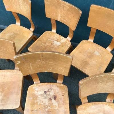 #74 Children's THONET Maple Bentwood Chairs - Set C