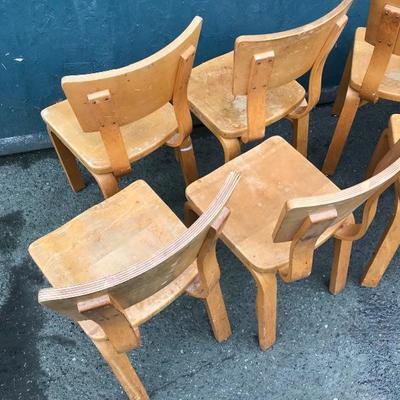 #74 Children's THONET Maple Bentwood Chairs - Set C