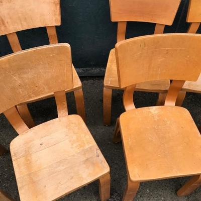 #72 - Set of Children's THONET Maple Bentwood Chairs (Set B)