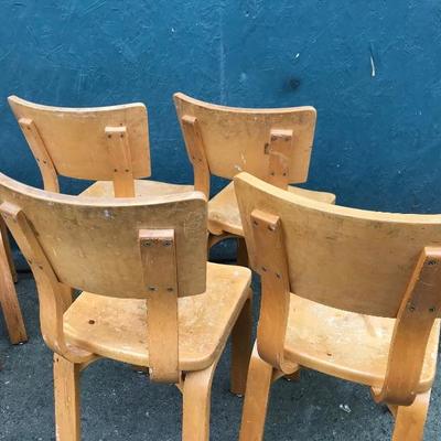 #79 - Children's THONET Maple Bentwood Chairs - Set D