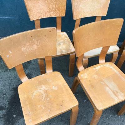 #79 - Children's THONET Maple Bentwood Chairs - Set D