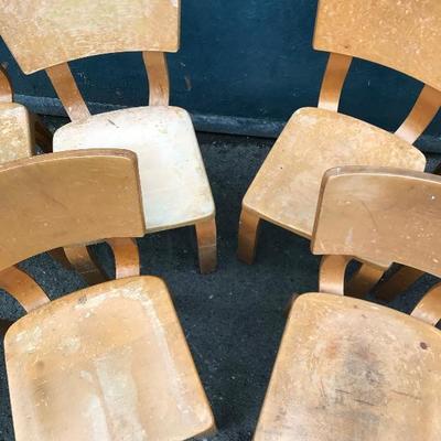 #79 - Children's THONET Maple Bentwood Chairs - Set D