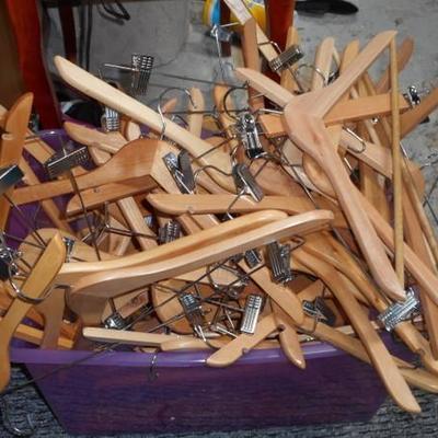 Lot 846 - Large Lot of Wooden Coat Hangers