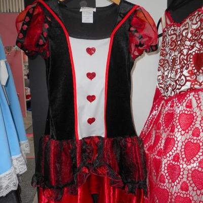 Lot 847 - Alice In Wonderland Costumes + Extendable Clothes Rack