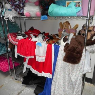 Lot 848 - Little Red Riding Hood & Great Wolf Costumes & Unicorn Items 