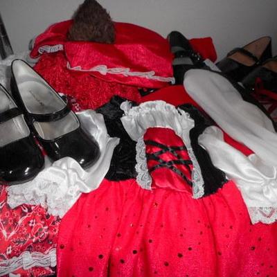Lot 848 - Little Red Riding Hood & Great Wolf Costumes & Unicorn Items 