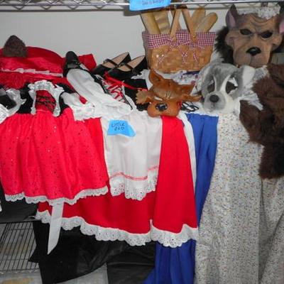 Lot 848 - Little Red Riding Hood & Great Wolf Costumes & Unicorn Items 