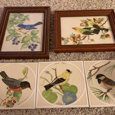 Bird tile trivets/pictures