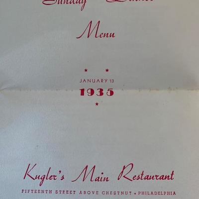 1935 Kugler’s Main Restaurant 
