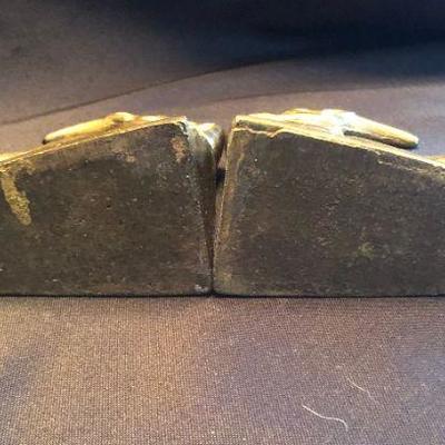 Art Deco Bronze Gazelle Bookends-unmarked