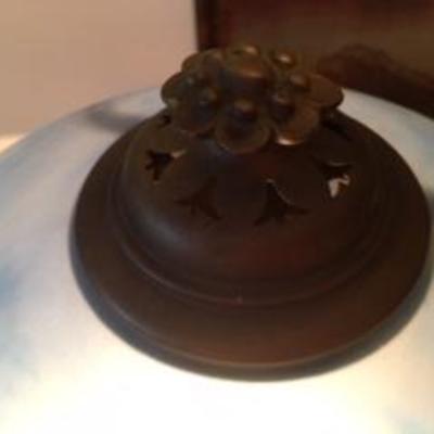 Reverse paint lamp shade and base