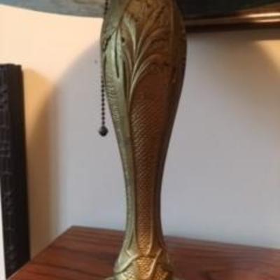 Reverse paint lamp shade and base