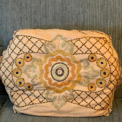Handmade antique throw pillow
