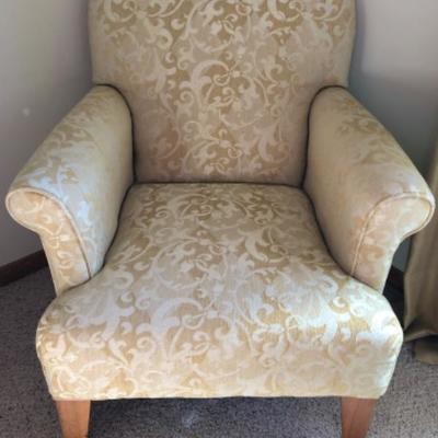 Light Yellow Upholstered Chair