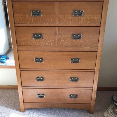 Bassett Mission Style Bedroom Suite, 7 piece