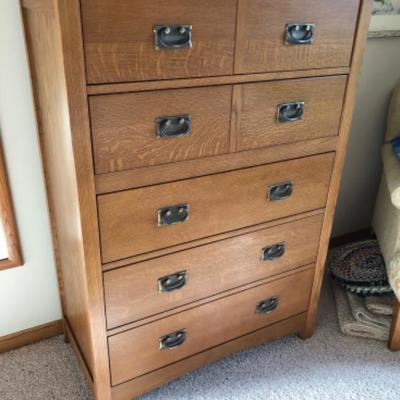 Bassett Mission Style Bedroom Suite, 7 piece