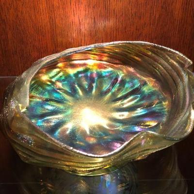 Lundberg Studios Iridescent Shell Bowl